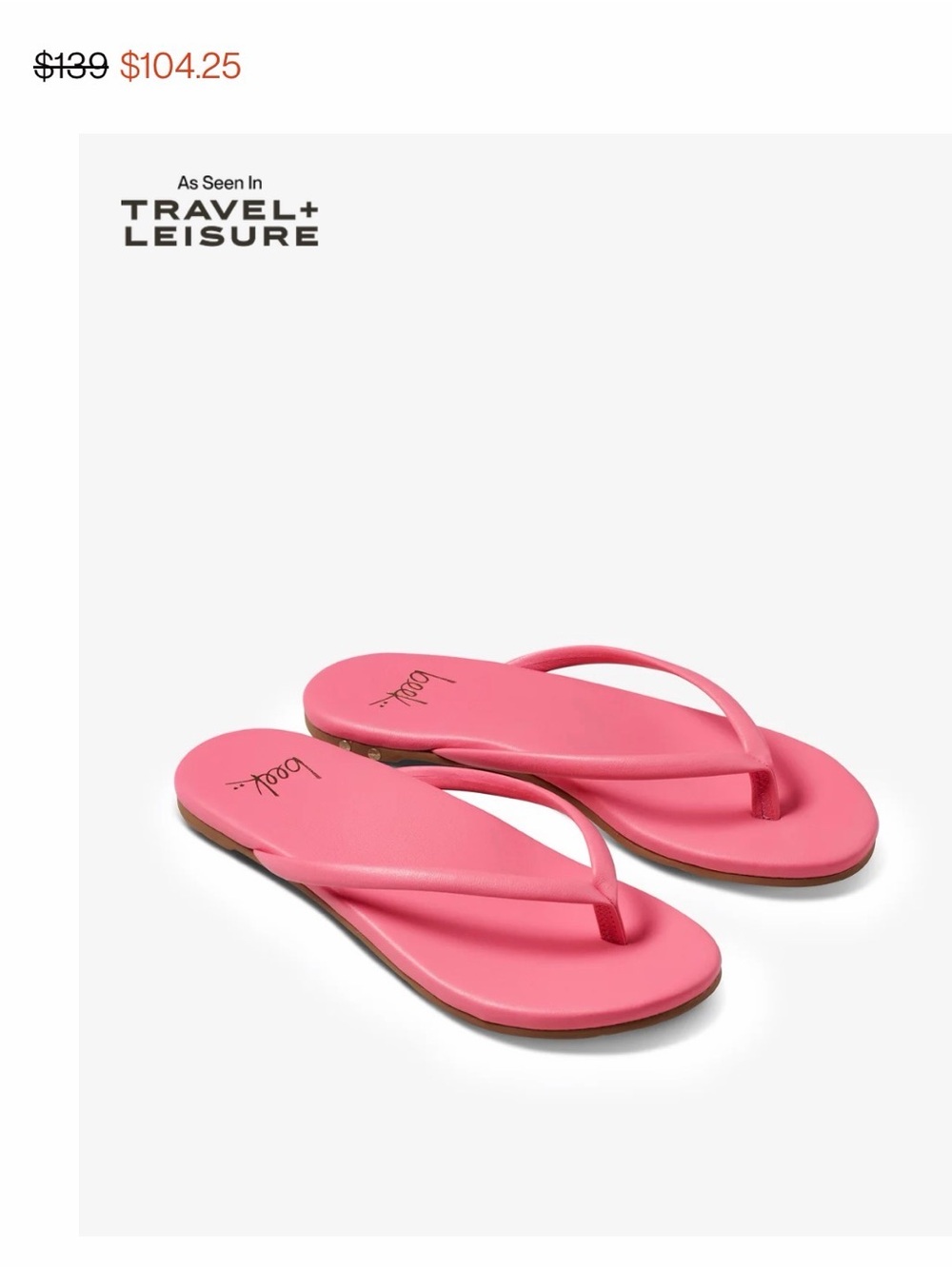 Beek Sunbeam Pink Slim Strap Thong Sandals